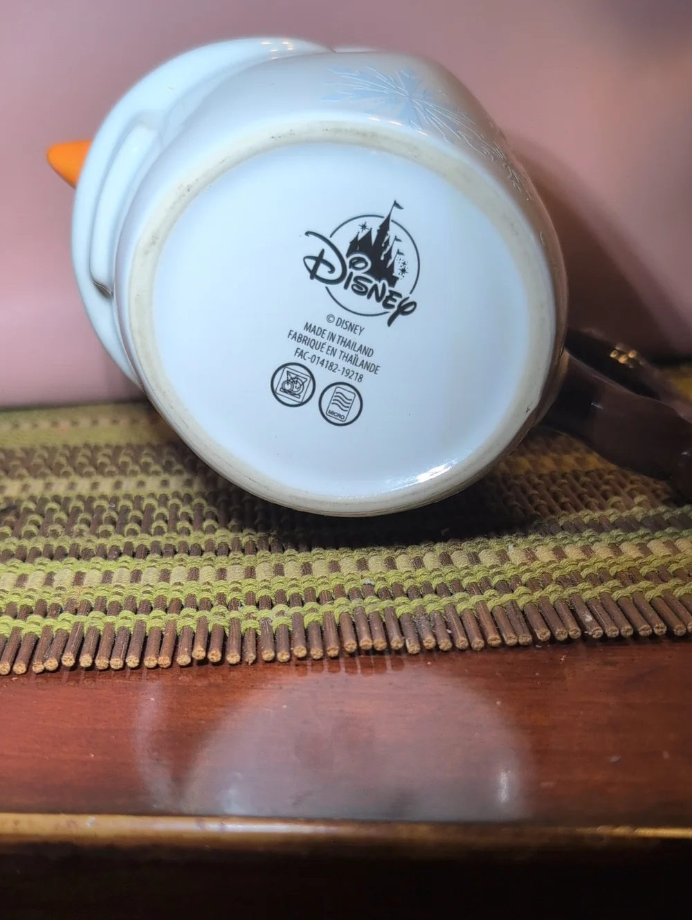 Disney Olaf Ceramic Mug with Orange Carrot Nose